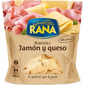 GIOVANNI RANA Ravioli jamon y queso bolsa 250 grs